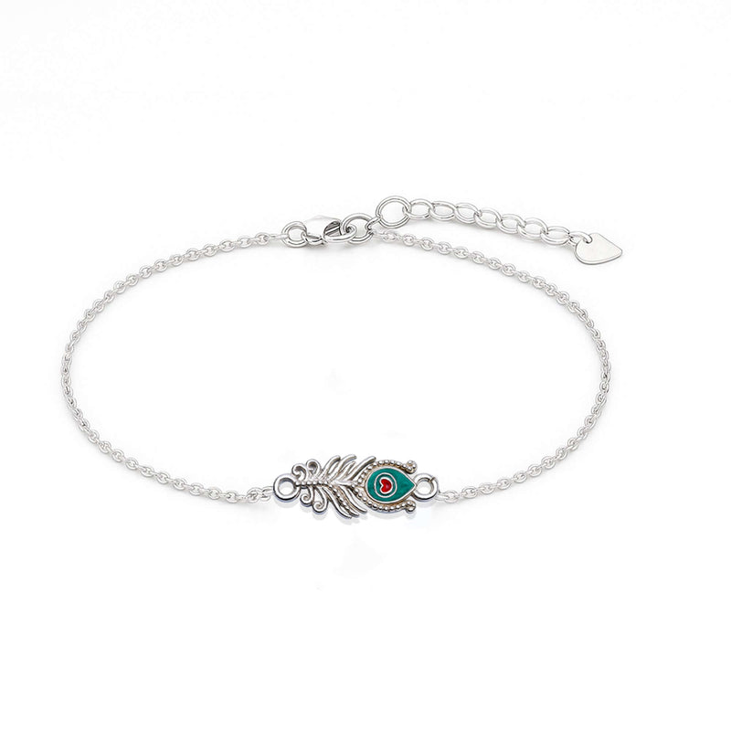 Krishna Charm 925 Sterling Silver Rakhi-cum-Bracelet