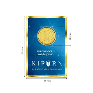 24KT Pure Gold Queen Victoria - Premium Gift ,100 Mg Ultra Thin