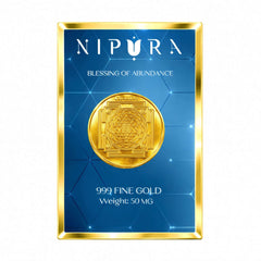 24KT – 999 Gold Gift Coin | Sri Yantra | Tamper-Proof Blister Pack