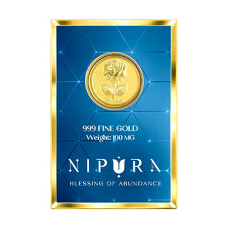 24KT Pure Gold Flower Coin — Premium Gift, 100mg Ultra Thin