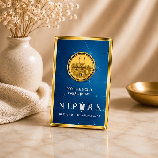 24KT Pure Makka Madina Coin — Premium Gift, 100mg Ultra Thin