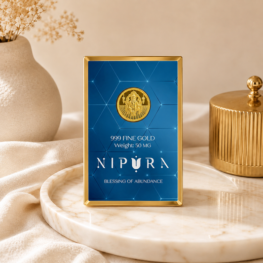 24KT Pure Ganesh Coin — Premium Gift, 50mg Ultra Thin