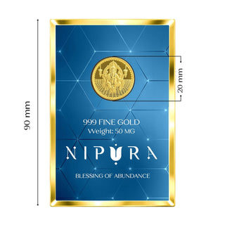 24KT Pure Ganesh Coin — Premium Gift, 50mg Ultra Thin