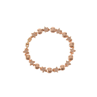 Rosegold Moon and Stars Brass Bracelet