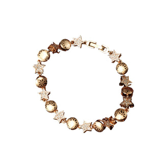Rosegold Moon and Stars Brass Bracelet