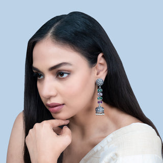 Multicolour Raisa Alloy Jhumki