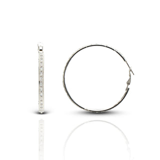 Brass Celeste Large Round Hoop Earrings