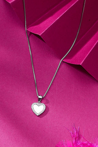 Nipura Sterling Silver Heart of Pearl Pendant-set(without chain)