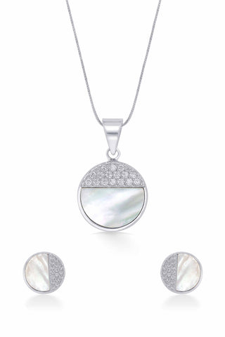 Nipura Sterling Silver Over the Moon Pendant-set