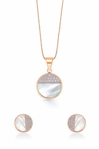 Nipura Rosegold Sterling Silver Over the Moon Pendant-set