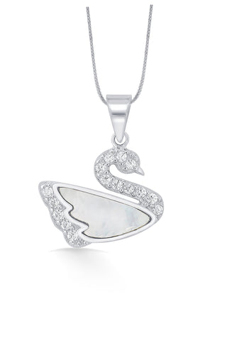 Nipura Sterling Silver Dance of Swan Pendant-set(without chain)