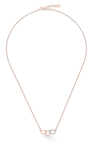 Nipura Rosegold Sterling Silver Bound with Sparkle Necklace