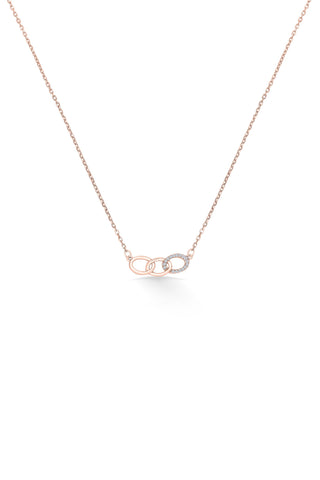 Nipura Rosegold Sterling Silver Bound with Sparkle Necklace