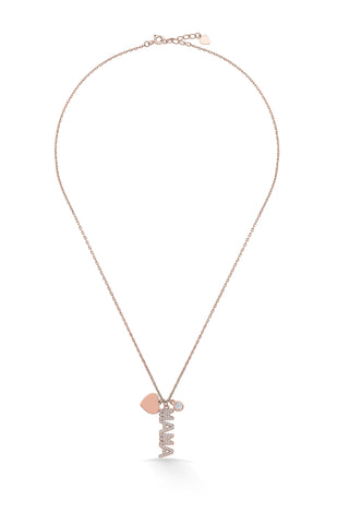 Nipura Rosegold Sterling Silver Love MaMa Necklace(with chain)