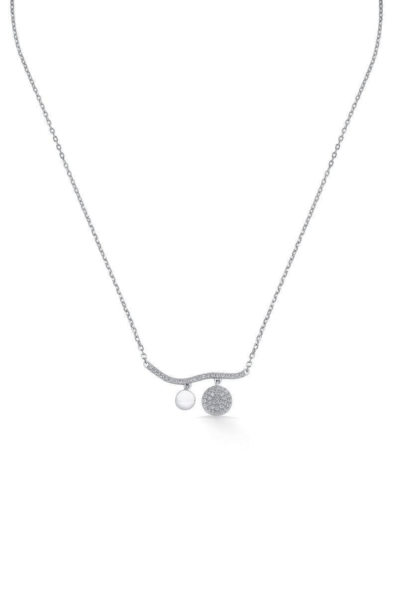Nipura Sterling Silver Sun and Moon Necklace