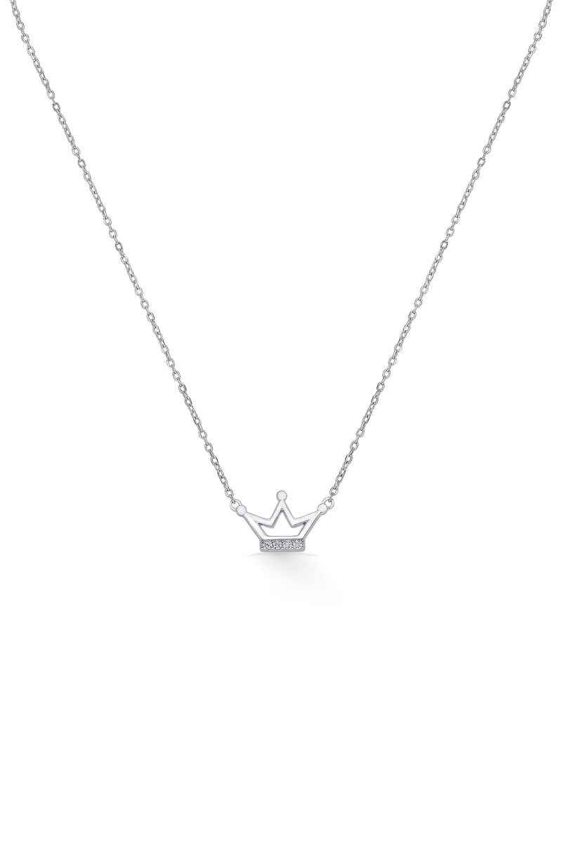 Nipura Sterling Silver Crowned Princess Necklace