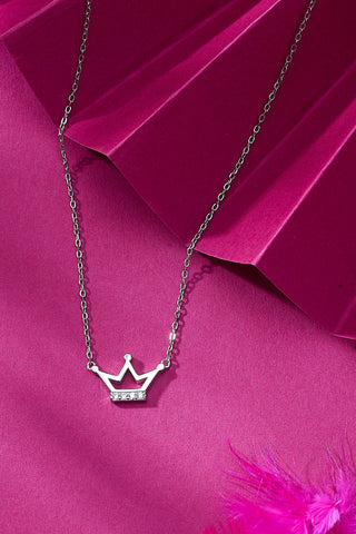 Nipura Sterling Silver Crowned Princess Necklace