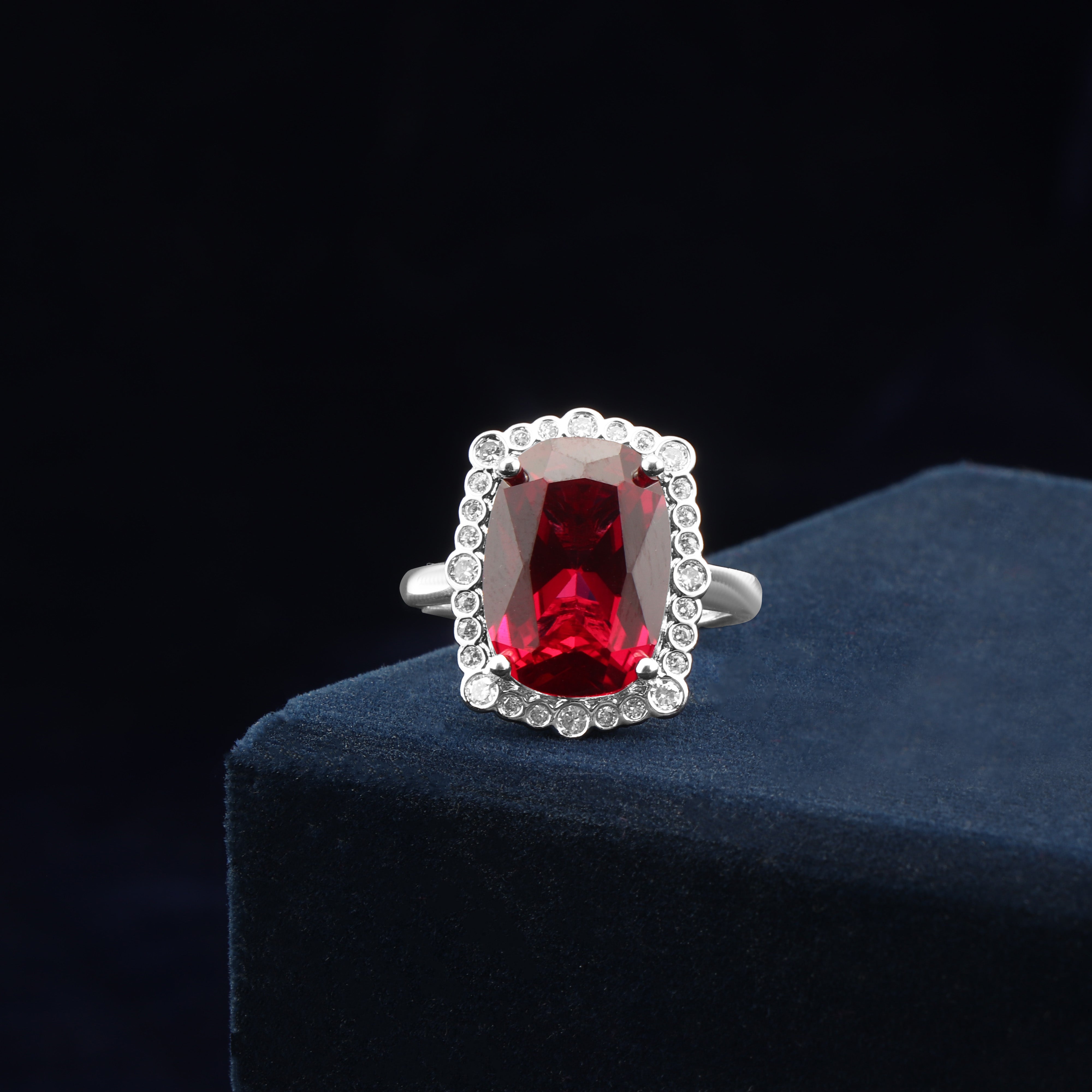 Crimson Zircon Fairytale Ring