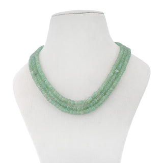 Natural Aventurine Quartz Green Pumpkin Beads Necklace - Light Green