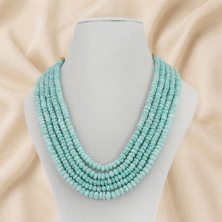 Natural Amazonite Pumpkin Gemstone Beads Necklace