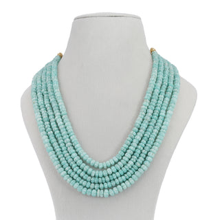 Natural Amazonite Pumpkin Gemstone Beads Necklace
