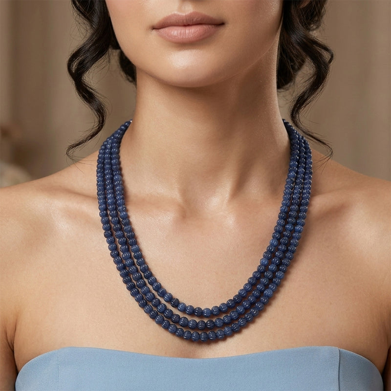 Hydro Beads Necklace -Royal Blue