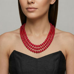 Hydro Beads Necklace - Red