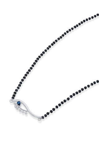 Nipura 925 Sterling Silver Nami Zircon Mangalsutra