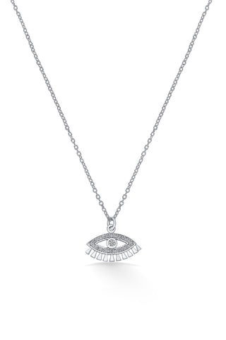 Nipura 925 Sterling Silver Zircon Eye Necklace