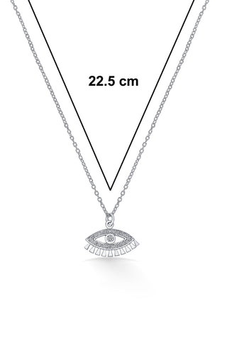 Nipura 925 Sterling Silver Zircon Eye Necklace