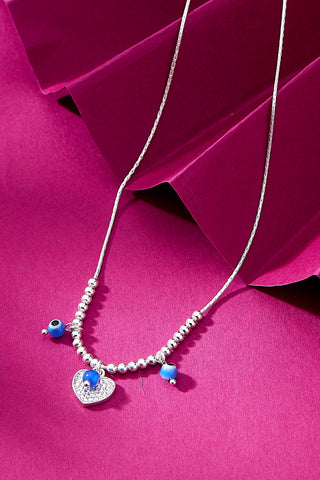 Nipura 925 Sterling Silver Evil-eye Heart String Necklace