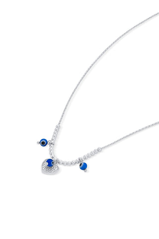 Nipura 925 Sterling Silver Evil-eye Heart String Necklace