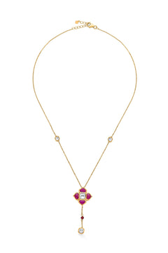 Nipura 925 Sterling Silver Kumudani Zircon Drop Necklace