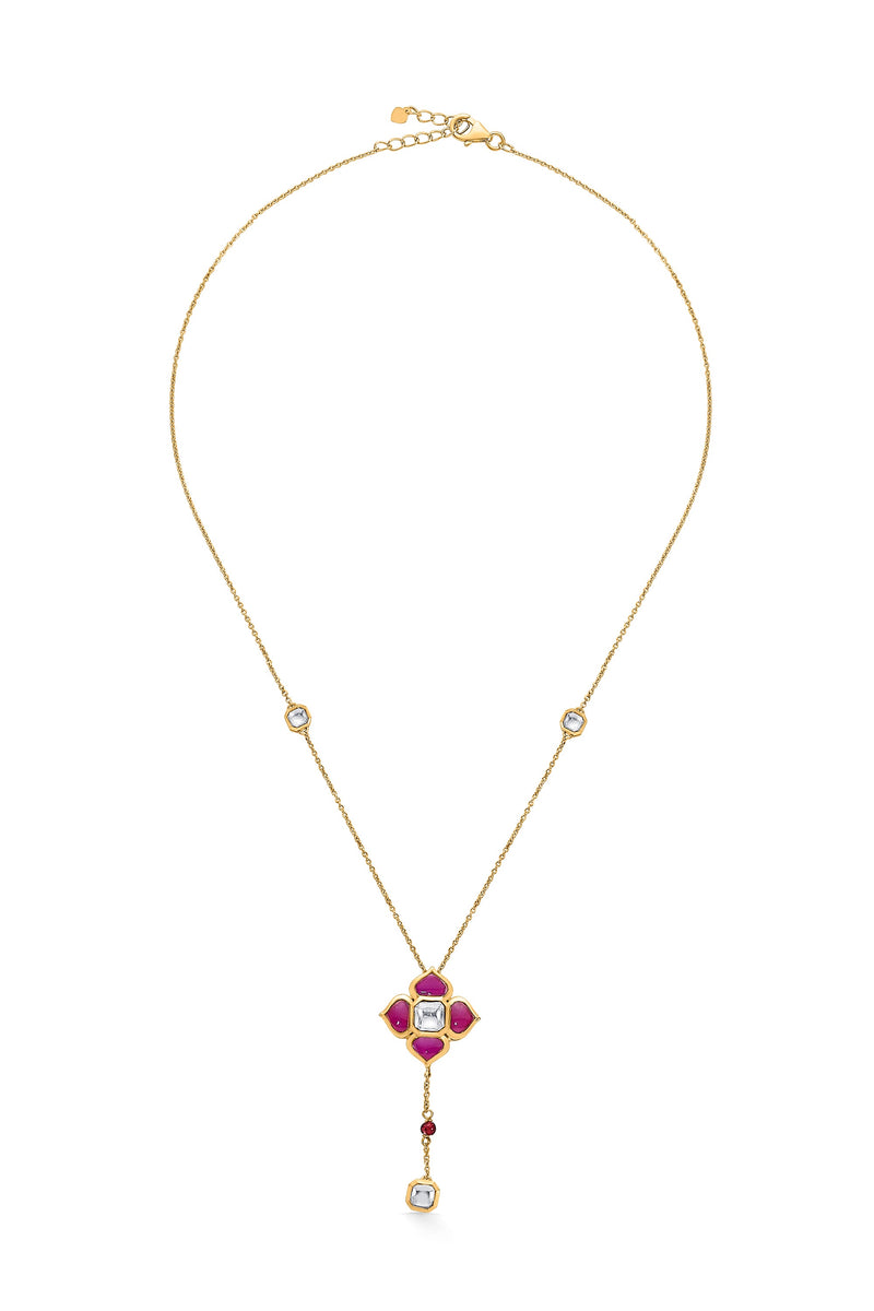Nipura 925 Sterling Silver Kumudani Zircon Drop Necklace