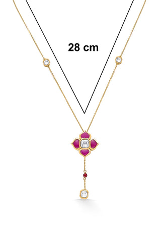 Nipura 925 Sterling Silver Kumudani Zircon Drop Necklace