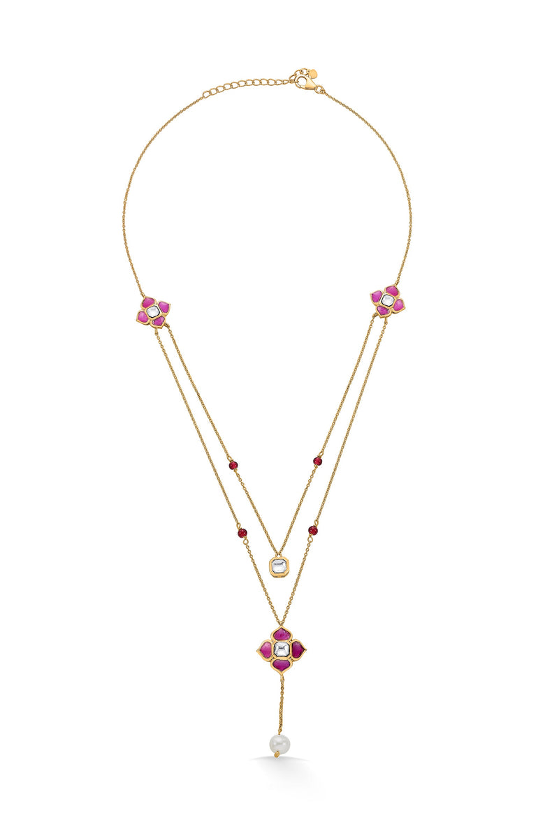 Nipura 925 Sterling Silver Kumudani Mala Layer Necklace