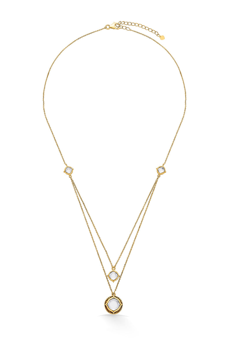 Nipura 925 Sterling Silver Ayna Zircon Layer Necklace