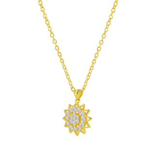 Daisy Flower 18kt Gold-Plated Silver Necklace