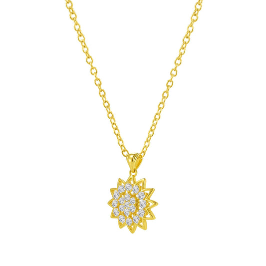 Daisy Flower 18kt Gold-Plated Silver Necklace