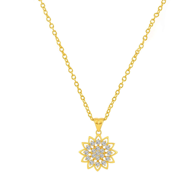Daisy Flower 18kt Gold-Plated Silver Necklace