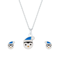 Penguin Silver Pendant set with Chain | Kids and Teens