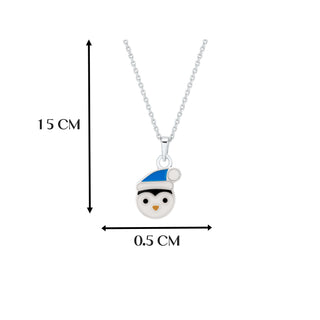 Penguin Silver Pendant set with Chain | Kids and Teens