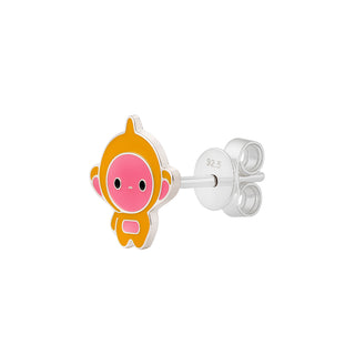 Nipura Cheerful Monkey Enamel 925 Sterling Silver Pendant & Stud Set for Kids