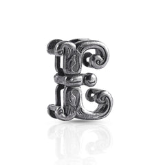 E Initial 925 Sterling Silver Pendant without Chain