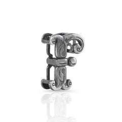 F Initial 925 Sterling Silver Pendant without Chain