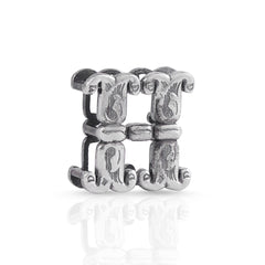 H Initial 925 Sterling Silver Pendant without Chain