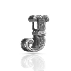 J Initial 925 Sterling Silver Pendant without Chain