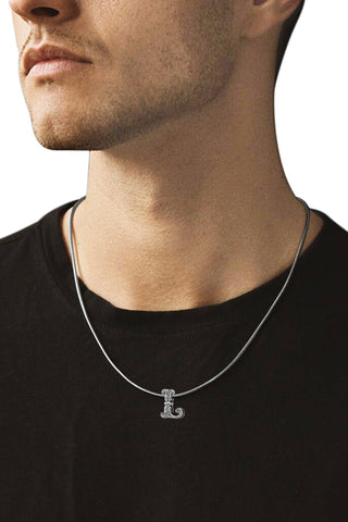 Nipura 925 Sterling Silver Initial-L Pendant with Chain