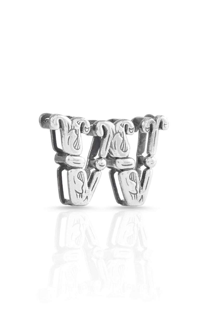 Nipura 925 Sterling Silver Initial-W Pendant with Chain