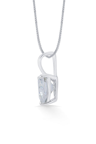 Nipura 925 Sterling Silver Heart Zircon Classic Pendant with Chain